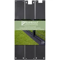 UNUS Keinkraut® Zaunschutz Unkrautschutz aus recyceltem Kunststoff schwarz S15