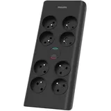 Philips Steckdosenleiste 2 m Schwarz 1 St.