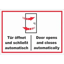 HB-Druck Schild Tür automatisch Door automatic waagerecht A2 (420x594mm)