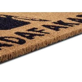 HANSE HOME Kokos Welcome Madafakas, Türmatte", braun, B:75cm H:15mm L:45cm, Kokos, Teppiche, Fußmatte, Kokos, Schmutzfangmatte, Outdoor, Rutschfest, Innen, Kokosmatte, Flur