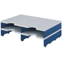 Styro Sortierstation Styrodoc grau/blau mit 4 Fächern