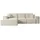 altdecor Ecksofa in L-Form Ottomane links, 266x165 cm Beige Textil, 6-Sitzer,