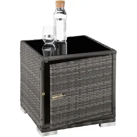 Tectake Sonnenliegen Set 3-tlg. grau