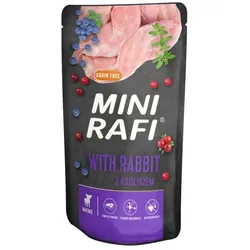 RAFI Mini Nassfutter mit Kaninchen, Heidelbeeren und Preiselbeeren für kleine Rassen 150g