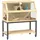 PawHut Kleintierkäfig Zwerghamsterkäfig aus Holz 87 x 43 x 101 cm beige