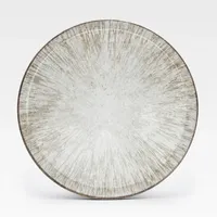 Van Well Pizzateller Kreta, Weiß, Hellbraun, Keramik, rund, lebensmittelecht, Essen & Trinken, Geschirr, Teller, Pizzateller