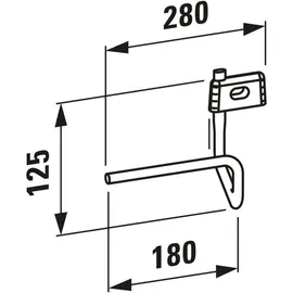 Laufen Val Handtuchstange 1-armig Weiß H3812800040001