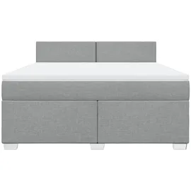 vidaXL Boxspringbett 180 x 200 cm Hellgrau