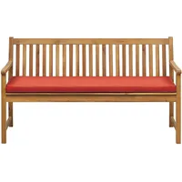 Beliani Gartenbank FSC Akazienholz Hellbraun, 160 cm mit Auflage
