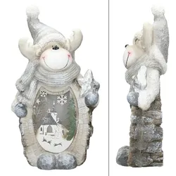 Rentier mit LED Winter Beleuchtung Tischdeko Weihnachten Figur Winterdeko