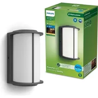Philips Außenwandleuchte Metall 24,0 cm spritzwassergeschützt 4,3 W anthrazit