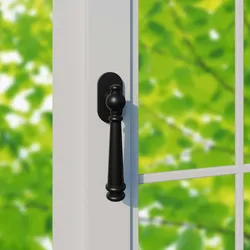 MS Beschläge Fenstergriff Metall-Unterkonstruktion Schwarz matt Fensterbeschlag Rasterolive