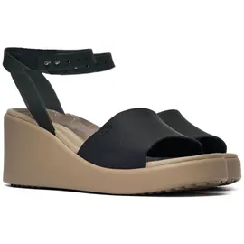 Crocs Brooklyn Ankle Strap Wedge Sandalen Black / Mushroom 41-42