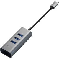 Satechi Type-C 2-in-1 3 Port USB 3.0 Hub & Ethernet space grey