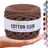 MeriWoolArt® Premium Baumwolle zum Häkeln und Makramee, 10 mm x 110 m Qualität Baumwollgarn, T-Shirt Garn für Handtasche, Teppiche, Pflanzenkörbe, Wurfkissen und Makramee-Wandbehang oder Geschenkband