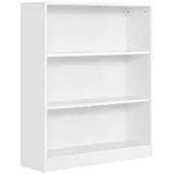 VASAGLE Bücherregal, 3-stöckiges Regal, offenes Aufbewahrungsregal, Standregal, 24 x 80 x 93 cm, für Wohnzimmer, Homeoffice, Esszimmer, wolkenweiß LBC106T14