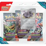 Pokémon 3er-Pack-Blister Karmesin & Purpur - Maskerade im Zwielicht: Knattatox (3 Boosterpacks & 1 holografische Promokarte)