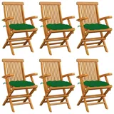 vidaXL Gartenstuhl 63,3 x 118,5 x 29 cm grün 6 St.