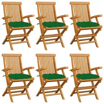 vidaXL Gartenstuhl 63,3 x 118,5 x 29 cm grün 6 St.