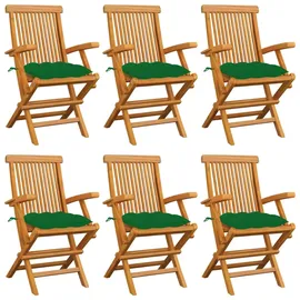 vidaXL Gartenstuhl 63,3 x 118,5 x 29 cm grün 6 St.