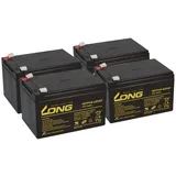KungLong Akku kompatibel Elektromobil Scooter Revoluzzer 45 Plus 4x 12V 14Ah AGM Blei Accu wie 15Ah