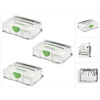 Festool 3 x Systainer T-LOC SYS 1 TL Werkzeug