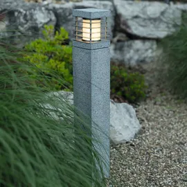 Heitronic Wegeleuchte Granit 70 cm E27 grau
