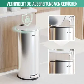 Avalo Treteimer 30 l Silber