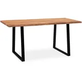 KADIMA DESIGN Schreibtisch Braun, Holz, Echtholz,Akazie, Rechteckig,Rechteckig, Kufe, 200x76x100 cm Arbeitszimmer, Schreibtische, Bürotische