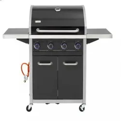 TePRO Seattle 4 Gasgrill – Gasgrill, silber/schwarz