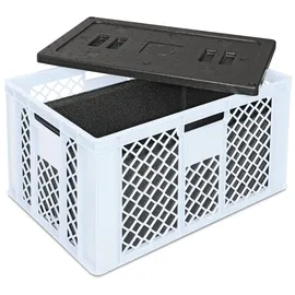 BRB-Lagertechnik Eurobehälter mit EPP-Isolierbox 600 x 400 x 320 mm 1-tlg. weiß