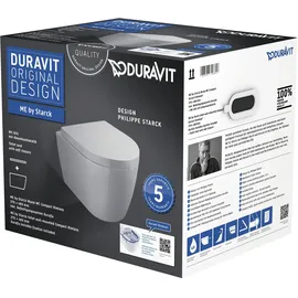 Duravit ME by Starck Wand-WC mit WC-Sitz Weiß