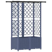 vidaXL Hochbeet mit Rankgitter und Dach 124,5 x 40 x 138 cm Grau