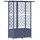 vidaXL Hochbeet mit Rankgitter und Dach 124,5 x 40 x 138 cm Grau