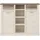 Forte Highboard 159,6 x 128,3 x 41,3 cm Weiß / Antikeiche