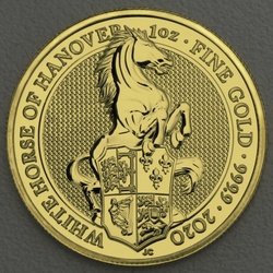 Goldmünze 1oz White Horse of Hanover 2020 The Queen's Beasts (Großbritannien)