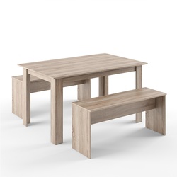Vicco Tischgruppe Sitzgruppe Essgruppe Holztisch Esstisch Holz Tisch Sonoma