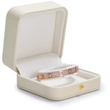 Oirlv Pu Leder Armbandbox Milch Weiß Schmuckbox Geschenkbox für Hochzeit Vorschlag Verlobungs Jahrestag Valentinstag