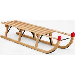 Holzschlitten - Davos 120 cm rot|gelb 120 CM
