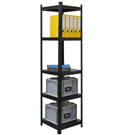 Proregal Schwerlastregal Metall 45x180x45 cm schwarz