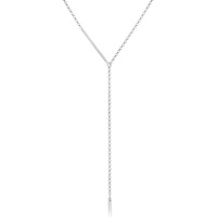 Elli Halskette Erbskette Y-Kette Geo Design Rechteck 925