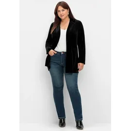 sheego Samtblazer in schwarz | Gr.: 54