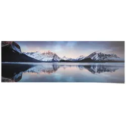 Poster REINDERS "Sonnenaufgang Bergsee", blau (farbe bild(er): blau), B:158cm H:53cm, Papier, Bilder