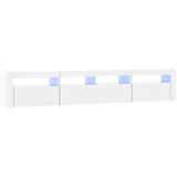 vidaXL TV-Schrank mit LED-Leuchten Hochglanz-Weiß 210x35x40 cm