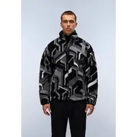 Napapijri Fleecepullover "T-FIEMME", Herren, Gr. XL, grau gemust, Obermaterial: 100% Polyester, normal, Rundhals, Bündchen, Sweatshirts Fleecepullover