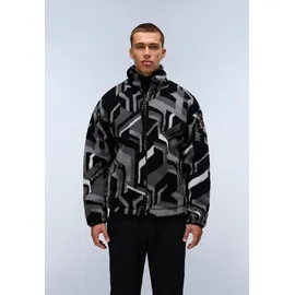 Napapijri Fleecepullover "T-FIEMME", Herren, Gr. XL, grau gemust, Obermaterial: 100% Polyester, normal, Rundhals, Bündchen, Sweatshirts Fleecepullover