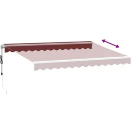 vidaXL Markise Automatisch 250 x 350 cm burgunderrot