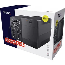 Trust Paxxon Unterbrechungsfreie Stromversorgung (USV), 1,5 kVA 900 W 4 AC-Ausgänge