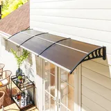 Outsunny Pultvordach 303 x 27 cm schwarz
