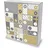 itenga Adventskalender zum Füllen Quader Mix weiß/gold/grau + Sticker Z57